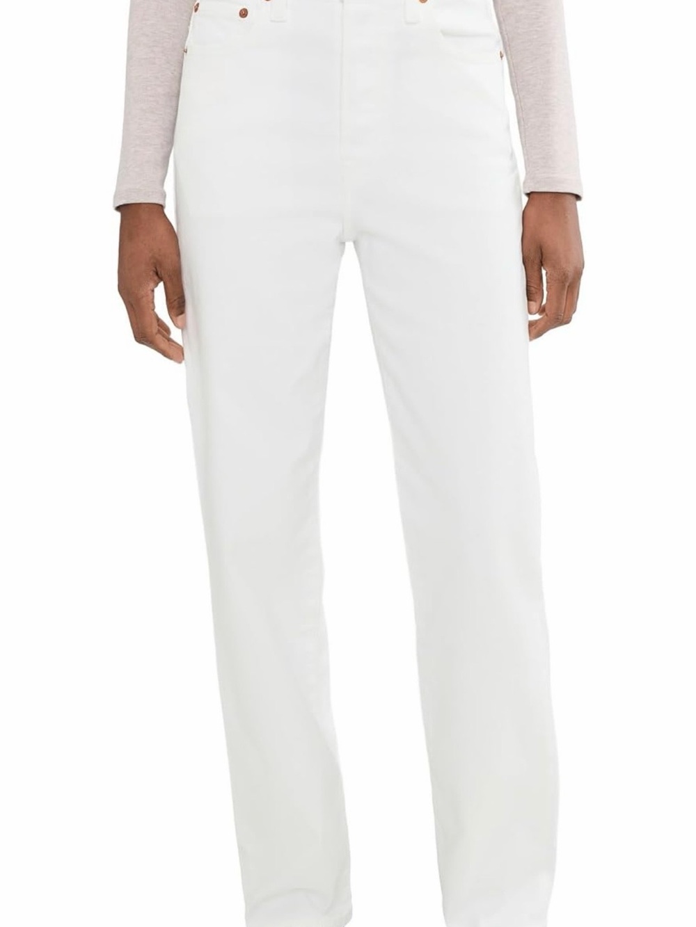 Levi's Women's White Straight-Leg Jeans